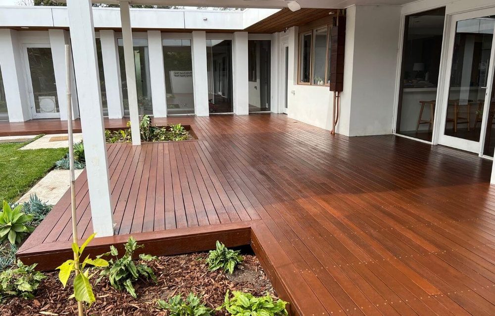 After — timber deck restored by Melbourne Deck Masters
