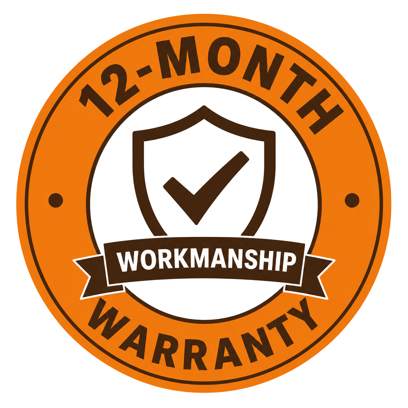 12-month workmanship warranty